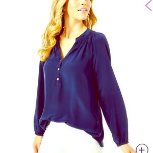 Lilly Pulitzer Elsa Top in navy xxs